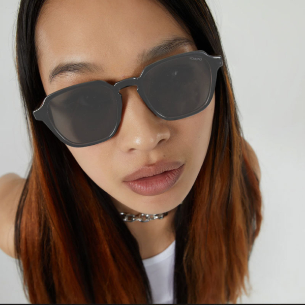 Komono Sonnenbrille Matty Iron, grauer Rahmen, Gläser getönt, Style